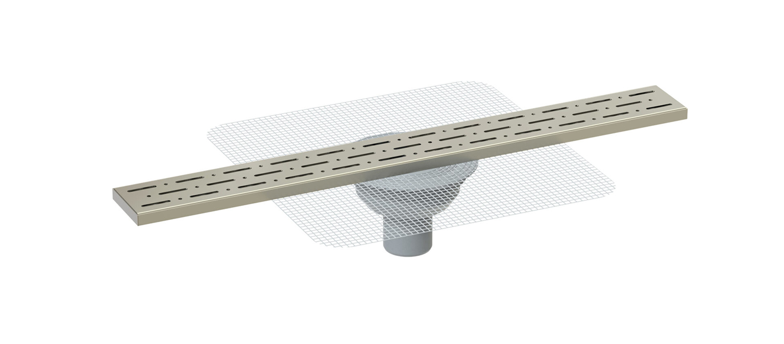 Paslanmaz Fileli Eksentrik Gövdeli 360 Derece Dönerli Sifon Duş Kanalı A.Ç Q50